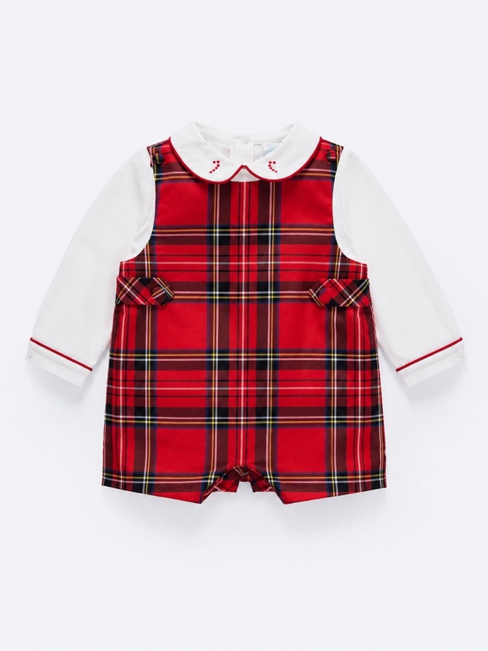 NWT Edgehill Collection The Broke Brooke Oliver Tartan Plaid Jon Jon Set Romper